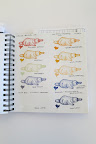 Rosma bought a few different ink pads and tested them out to see which would be the best combination of colors.