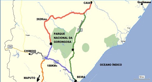 Resultado de imagem para gorongosa mapa