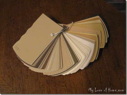 Color Paint Fan Deck, Beige Paint samples