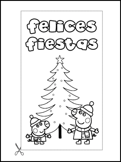 tarjeta-colorear-navidad-de-peppa-pig