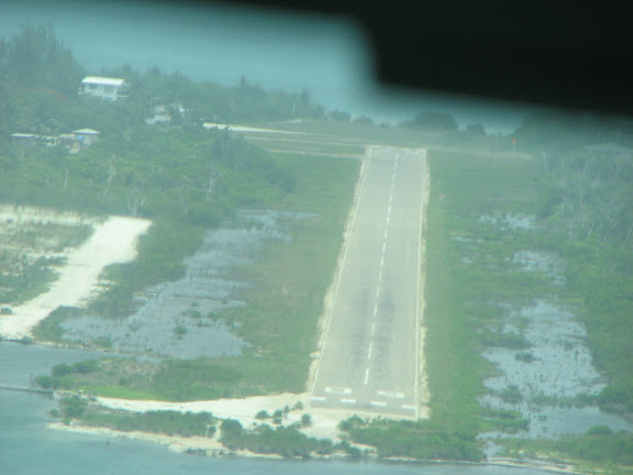 The runway spans the entire island