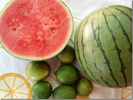 watermelon and lime