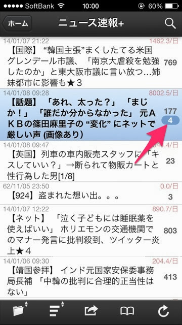 未読数を表示