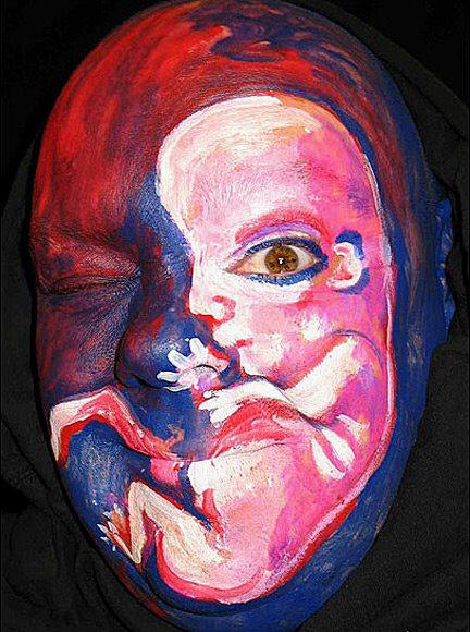 Self-Portraits Face Paintings by James Kuhn