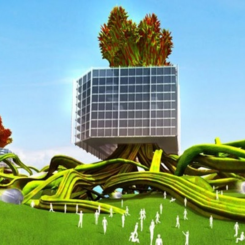 Ciudad futurista MEtreePOLIS proyecto de aprovechamiento de la energía limpia del sol