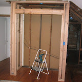 Framing for the new closet I'm building in the 3rd floor master bedroom