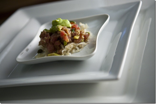 Avocado Tuna Tartare on Shredded Celery Root-1