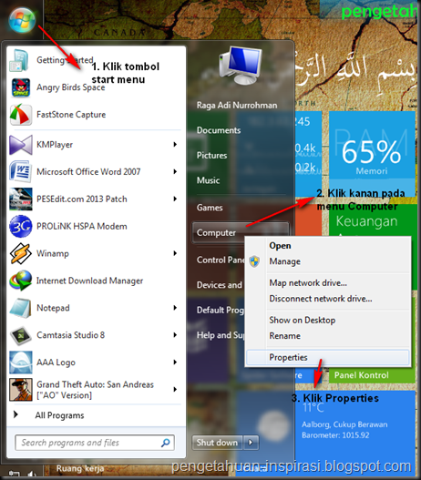 start menu