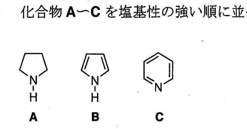 個人的まとめ 問 塩基性の強さ