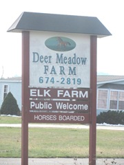 11.2011 Maine Elk farm sign