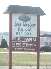 11.2011 Maine Elk farm sign 11.2011 Maine Elk farm sign