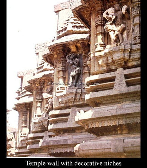 Temple wall with decorative niches Temple wall with decorative niches