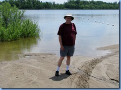 4908 Laurel Creek Conservation Area  - Bill at beach on Laurel Reservoir