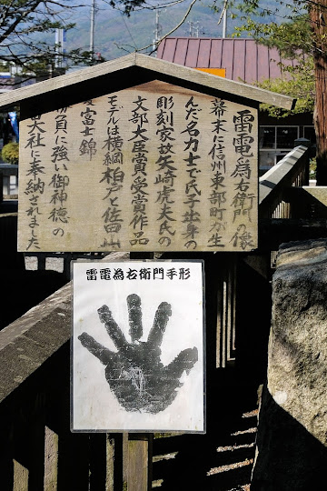 雷電像の説明と手形