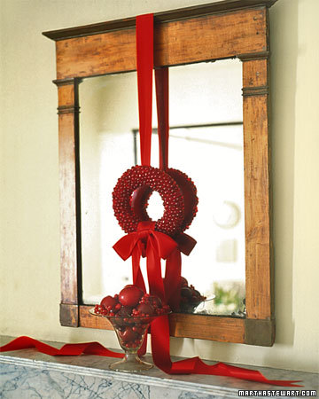 You can make this wreath with real cranberries, which will only last one season, or you can make it with red beads that mimic cranberries so it will last for many years.