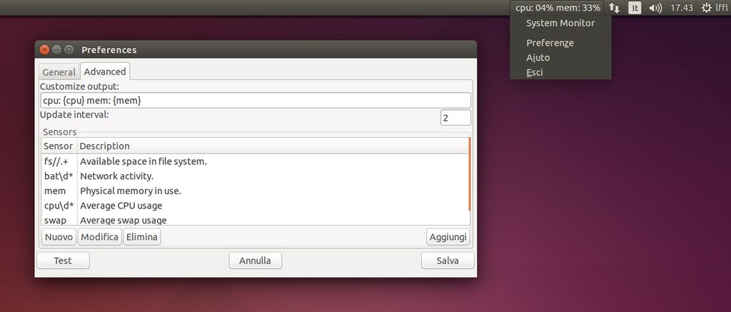 Indicator Sysmonitor in Ubuntu 14.04 Trusty