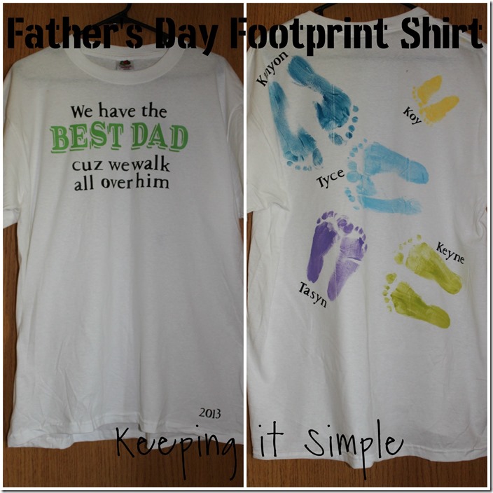 Father's Day Footprint shirt