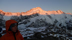Sonnenaufgang; Mueller Hut Route, Tag 2.