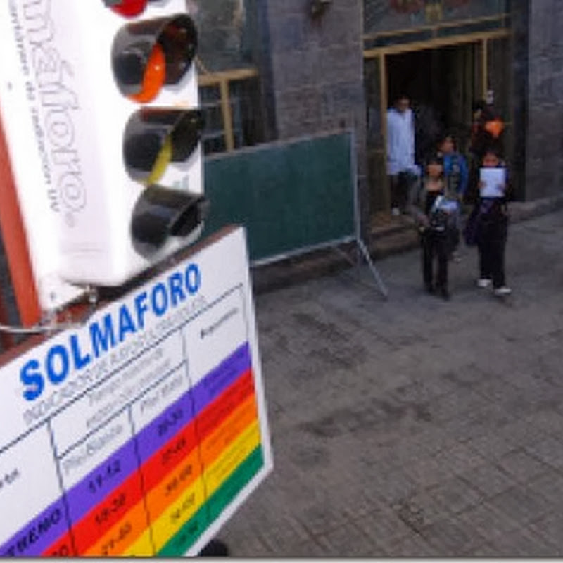 El solmáforo mide la radiación ultravioleta de la ciudad