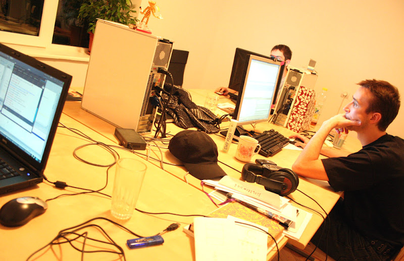 In the office