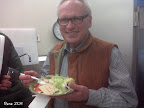 René chowing down on some fresh homemade chicken tamalas at the Regina House.