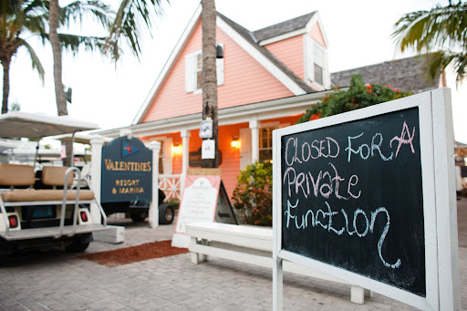 The rehearsal dinner took place at Valentine's Resort and Marina.