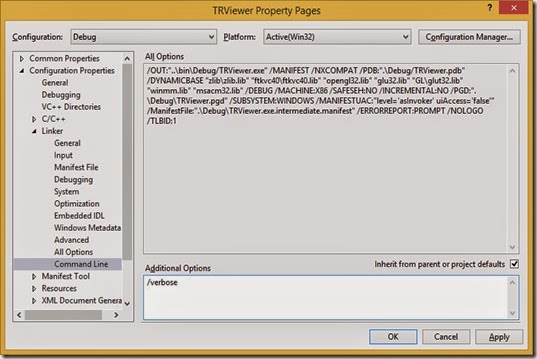 Set linker verbose option Set linker verbose option