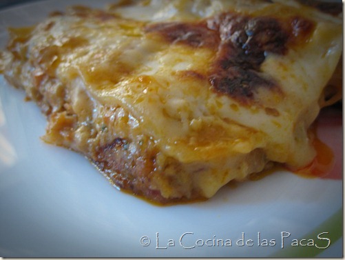 Lasaña de setas y pisto Lasaña de setas y pisto