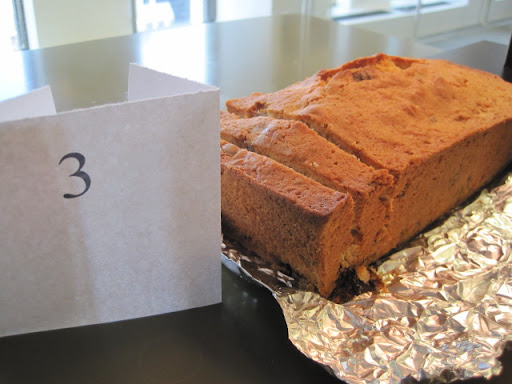 Number 3, made with Bob's REd Mill Gluten-Free all-purpose baking flour was heavy and a little dry.