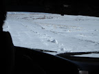 Unsurprisingly when we hit this stretch of road we had to stop. No way through that without snow chains.