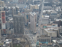 View of Flat Iron building from top of Empire State Building.