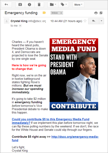 c0 this is one of many similar Obama support emails