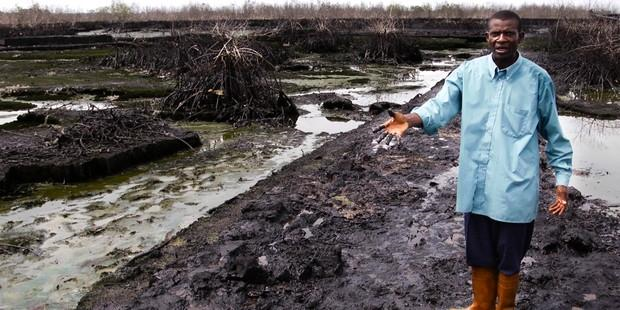 Oil spill in the Niger Delta. This spill was far worse than Shell previously admitted, it has been revealed. Photo: Amnesty International