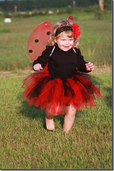 Todo Halloween: Disfraz casero de mariquita para niña hecho con un tutú