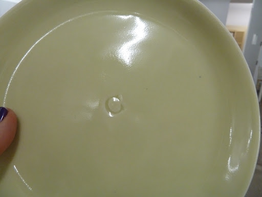 One of Gleena's plates, that you can get customized. How about adding your new monogram?