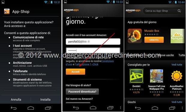 Shop Amazon per avere gratis applicazioni a pagamento su Google Play