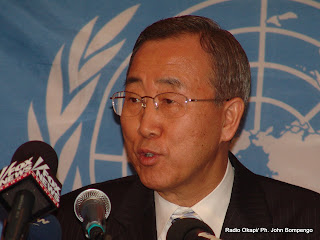 Ban Ki-moon, secrétaire général de l'Onu.Radio Okapi/ Ph. John Bompengo