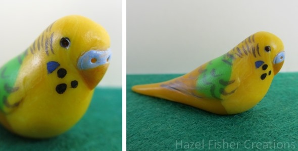 2013Aug29 Fimo rabbit and budgie 3