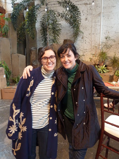 Art director Lauren Richel Kelly and bride Marnie were sporting matching turtlenecks. Total coincidence. Art director Lauren Richel Kelly and bride Marnie were sporting matching turtlenecks. Total coincidence.
