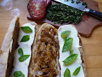 Sandwiches being assembled