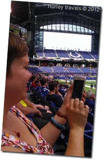 Krissy enjoying the Colts.