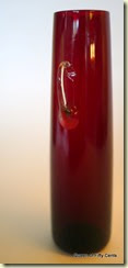 cranberry glass vase