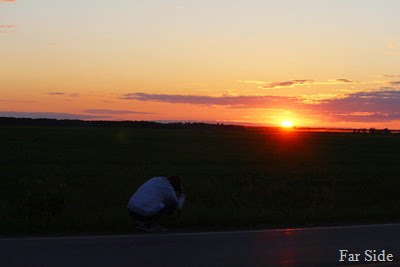 Jen taking a photo of the sunset