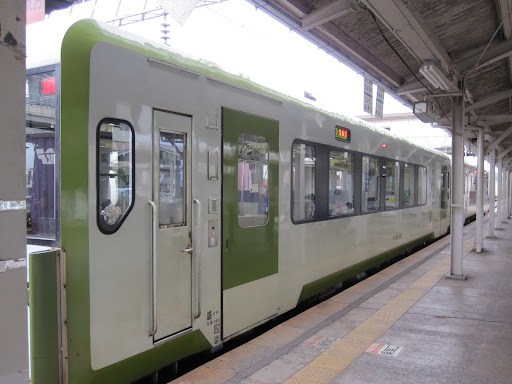 The small train for Kesennuma...