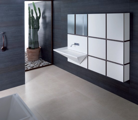 Cubism Inspired Bathroom Design Ideas-Modern style 2013 mondart-cubism-inspi