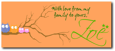 Owl Family Signature Owl Family Signature