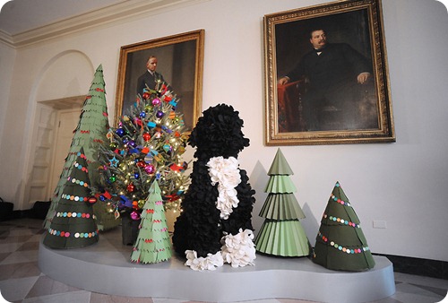 White House Paper Christmas Trees 2011