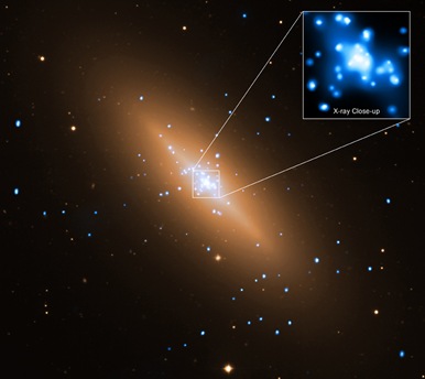 Chandra Images Gas Flowing Toward Black Hole