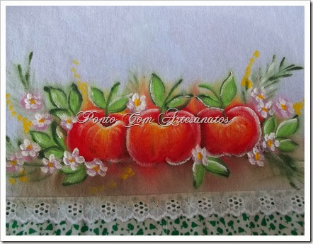 PAP - Maçãs pintadas em tecido PAP - Maçãs pintadas em tecido