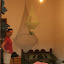 Our double room in the hostel, complete with moquito net.